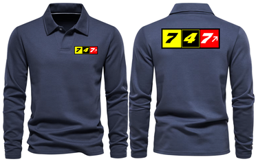 BOEING 747 LONG SLEEVE POLO